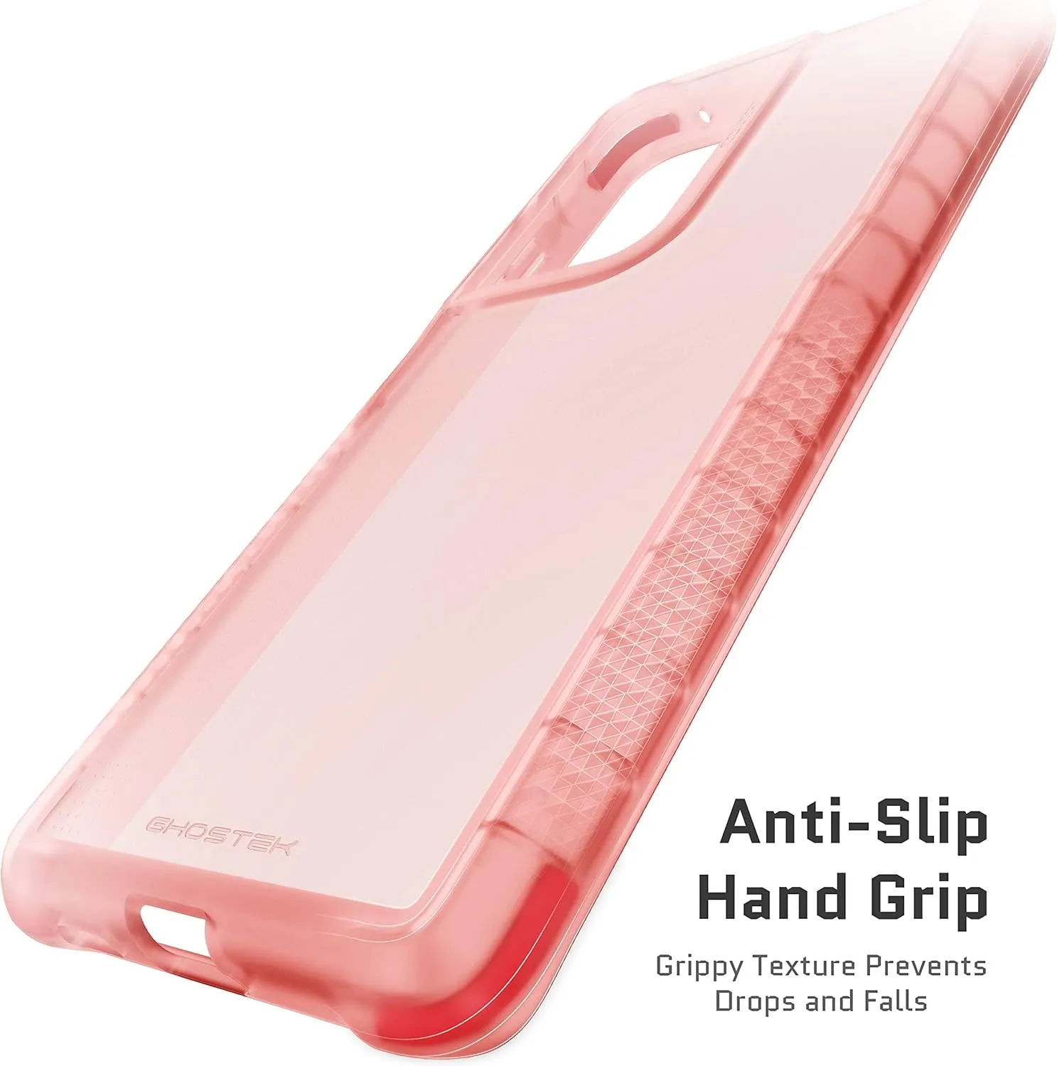 Ghostek Covert Pink Galaxy S21 Case for Women Clear Protective Phone Cover Durable Silicone Shockproof Protection Wireless Charging Compatible Designed for 2021 Samsung S21 5G (6.2inch) (Pink)