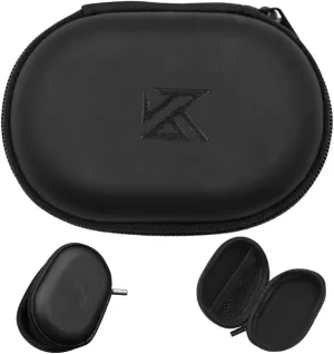 Hard PU Earphone Carrying Case, Universal Earphones Protective Case for BA10 AS10 ES4 KZ CAA Huawei, Circular Earbud Case Wired Earphone Case-1 Pack