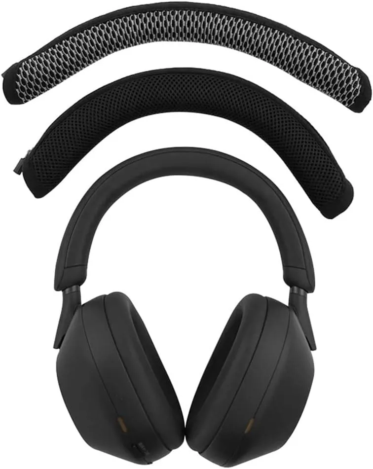 Headband Cover Pad for Sony WH-1000XM5 Headphone, Headset Headband Protector Cushion Replacement with Zipper (Plaid)