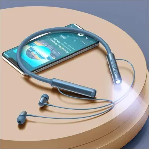 Headphone Neckband Bluetooth Earbuds Waterproof Sports Earphones with Microphone Sweatproof Stereo Earbuds Sports Earphones (Blue)