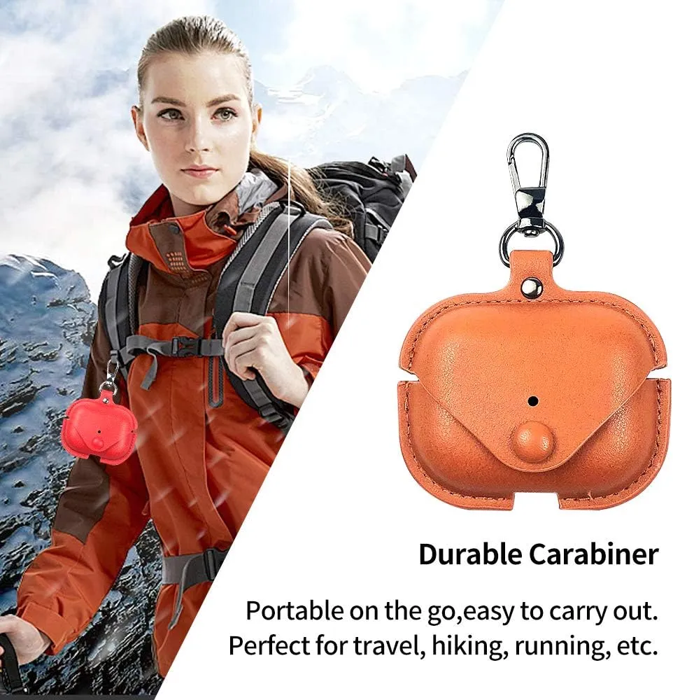 Headphones Cases for AirPods Pro Case Cover, Business PU Leather Cases Covers with Carabiner Apple AirPods Pro 1st Charging Case Cases