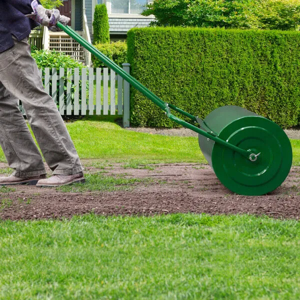 Heavy Duty Steel Lawn Yard Grass Turf Sod Roller 24", Versatile