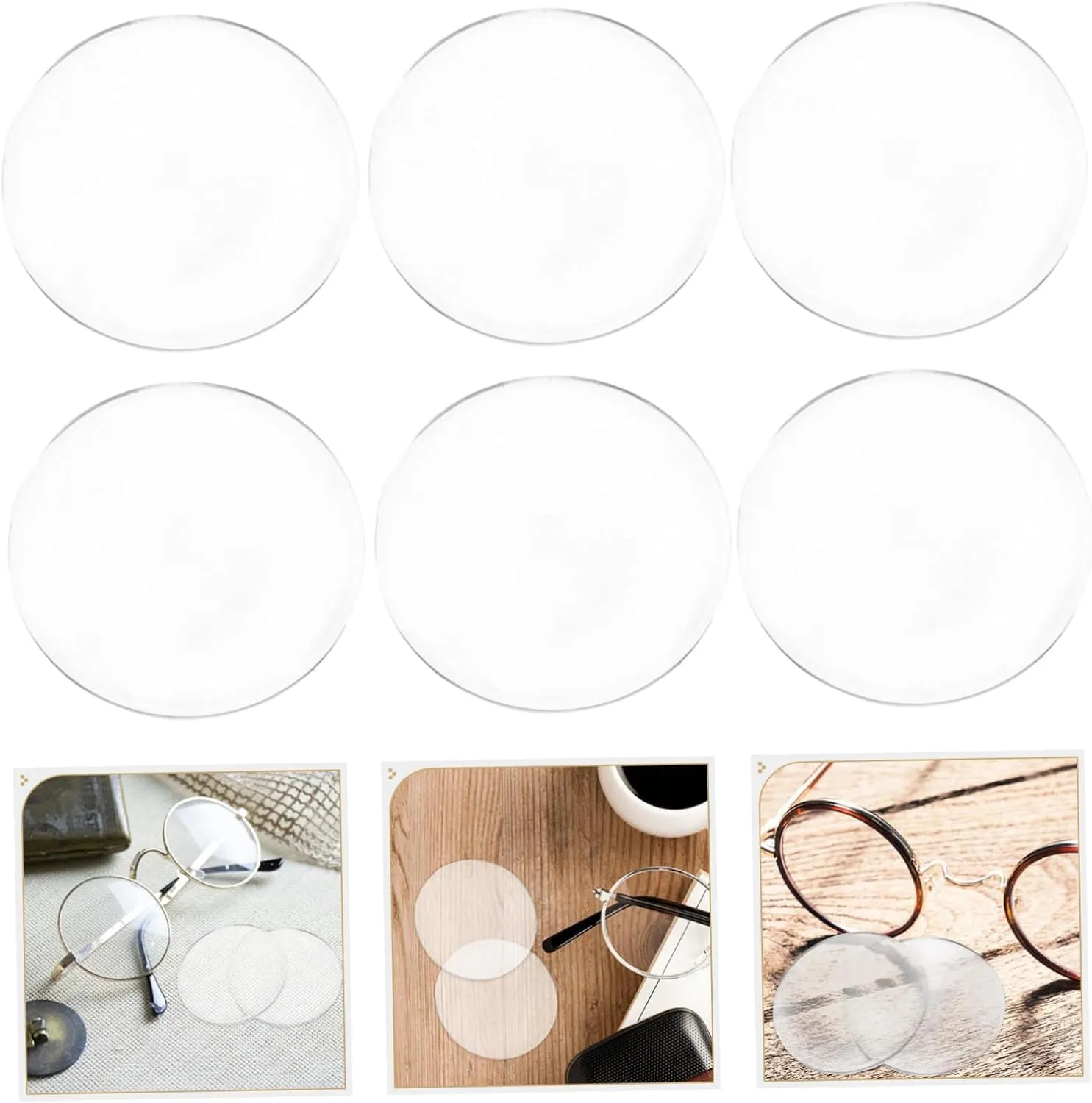 Hemoton 2sets Advanced Acrylic Vr Glasses Lenses Double Convex Plano-Convex for Enhanced Immersion 10pcs*2