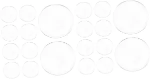 Hemoton 2sets Advanced Acrylic Vr Glasses Lenses Double Convex Plano-Convex for Enhanced Immersion 10pcs*2