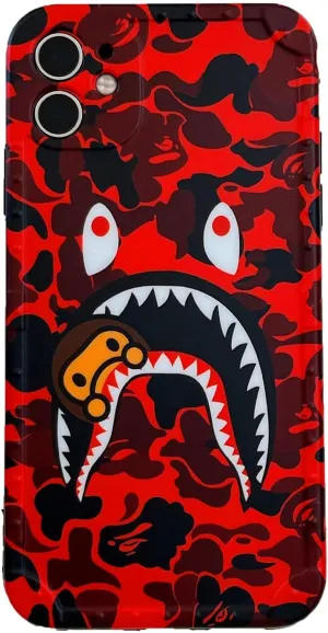 Hoolcase for iPhone 11 Soft Case for Shark Face/Shark Teeth Fans Girls Kids Boys, Cartoon Cute Fun Funny Shockproof TPU Protective Non-Slip 6.1 Inch Case for iPhone 11 (H-YU)