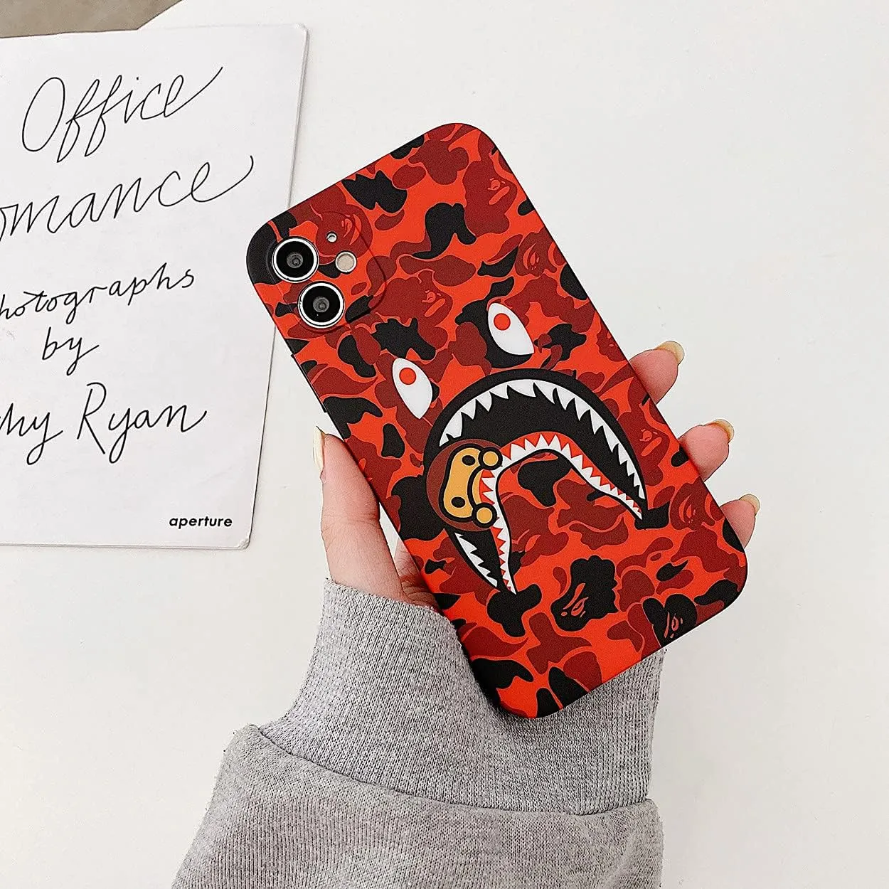 Hoolcase for iPhone 11 Soft Case for Shark Face/Shark Teeth Fans Girls Kids Boys, Cartoon Cute Fun Funny Shockproof TPU Protective Non-Slip 6.1 Inch Case for iPhone 11 (H-YU)