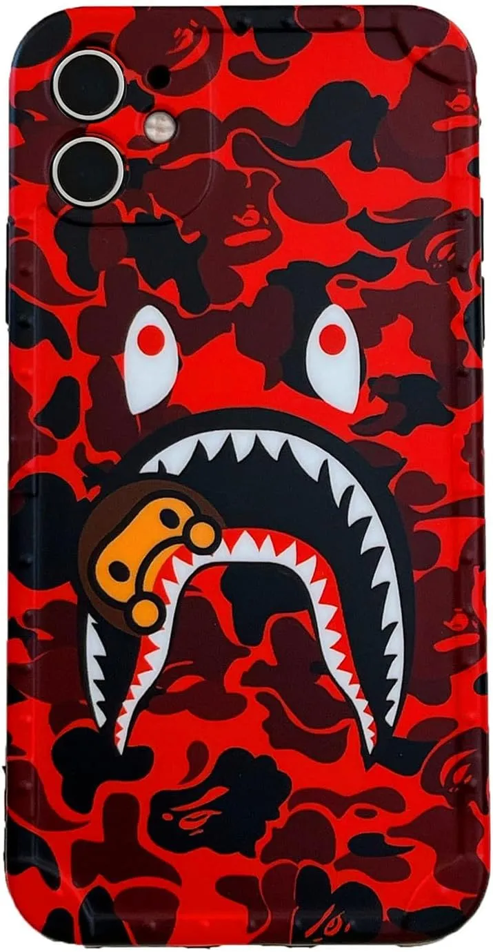 Hoolcase for iPhone 11 Soft Case for Shark Face/Shark Teeth Fans Girls Kids Boys, Cartoon Cute Fun Funny Shockproof TPU Protective Non-Slip 6.1 Inch Case for iPhone 11 (H-YU)