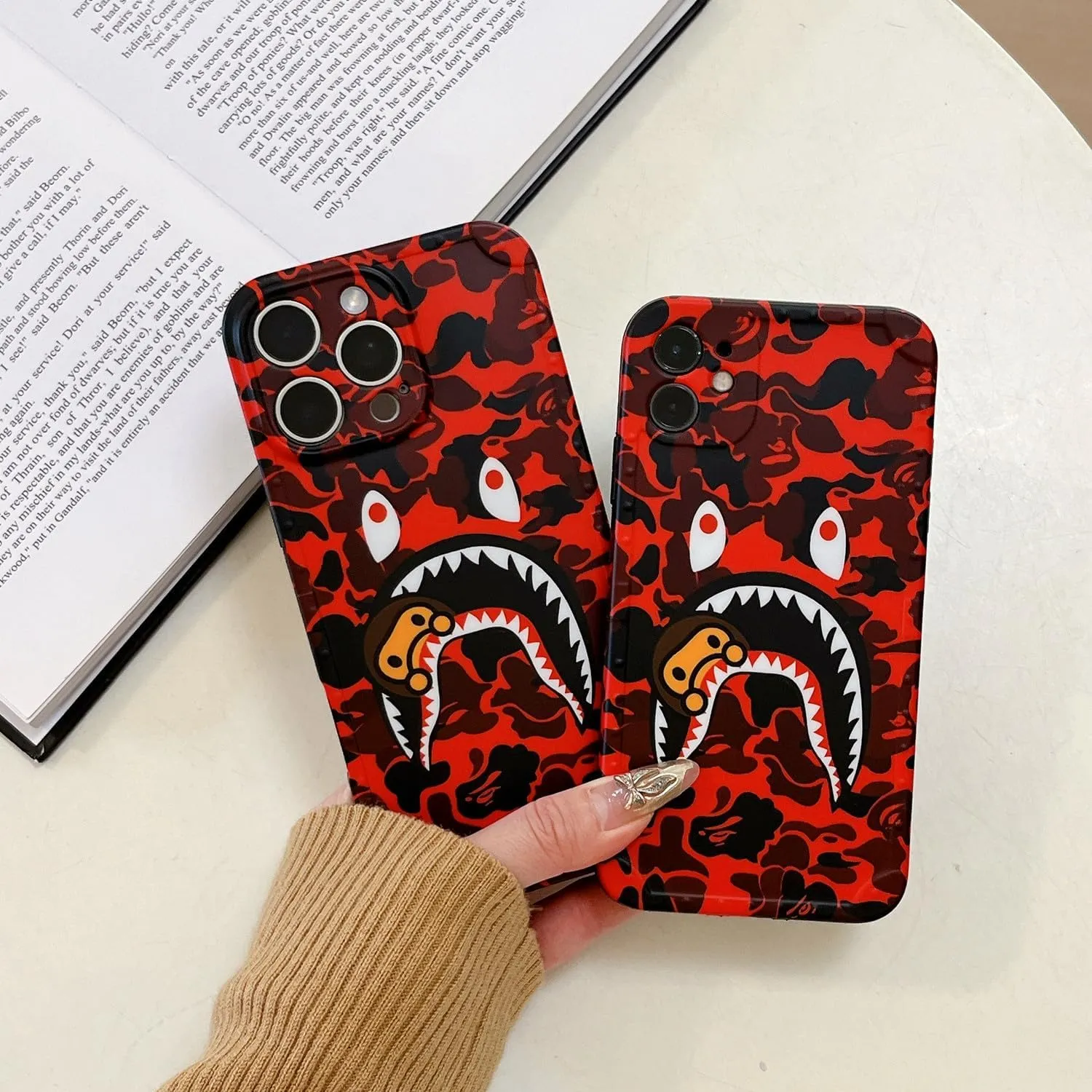 Hoolcase for iPhone 11 Soft Case for Shark Face/Shark Teeth Fans Girls Kids Boys, Cartoon Cute Fun Funny Shockproof TPU Protective Non-Slip 6.1 Inch Case for iPhone 11 (H-YU)