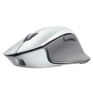 Humanscale Razer ProClick White Ergonomic Mouse, Wireless Bluetooth Compatibility with PC or Mac, Multi-Device Connectivity, Comfort Contour Design, 8 Programmable Buttons