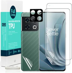 Ibywind 2 Pcs Screen Protector For Oneplus 10 Pro 5G 6.7",Flexible TPU Film,With 1Pc Camera Lens Protector,1Pc Back Film,Bubble Free[Easy to install]