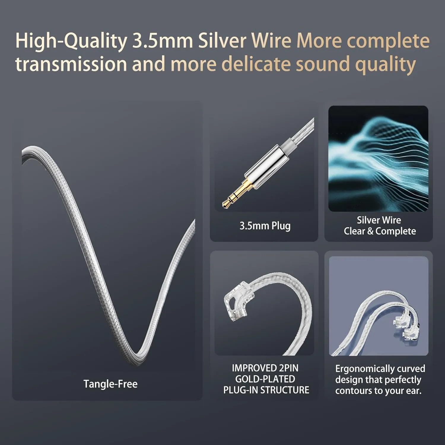in Ear Monitor Headphones Hybrid Banlance Armature with Dynamic in Ear Headphones 1BA 1DD HiFi Deep Bass IEM Earphones Gaming Earbuds (Without mic)