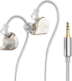 in Ear Monitor Headphones Hybrid Banlance Armature with Dynamic in Ear Headphones 1BA 1DD HiFi Deep Bass IEM Earphones Gaming Earbuds (Without mic)