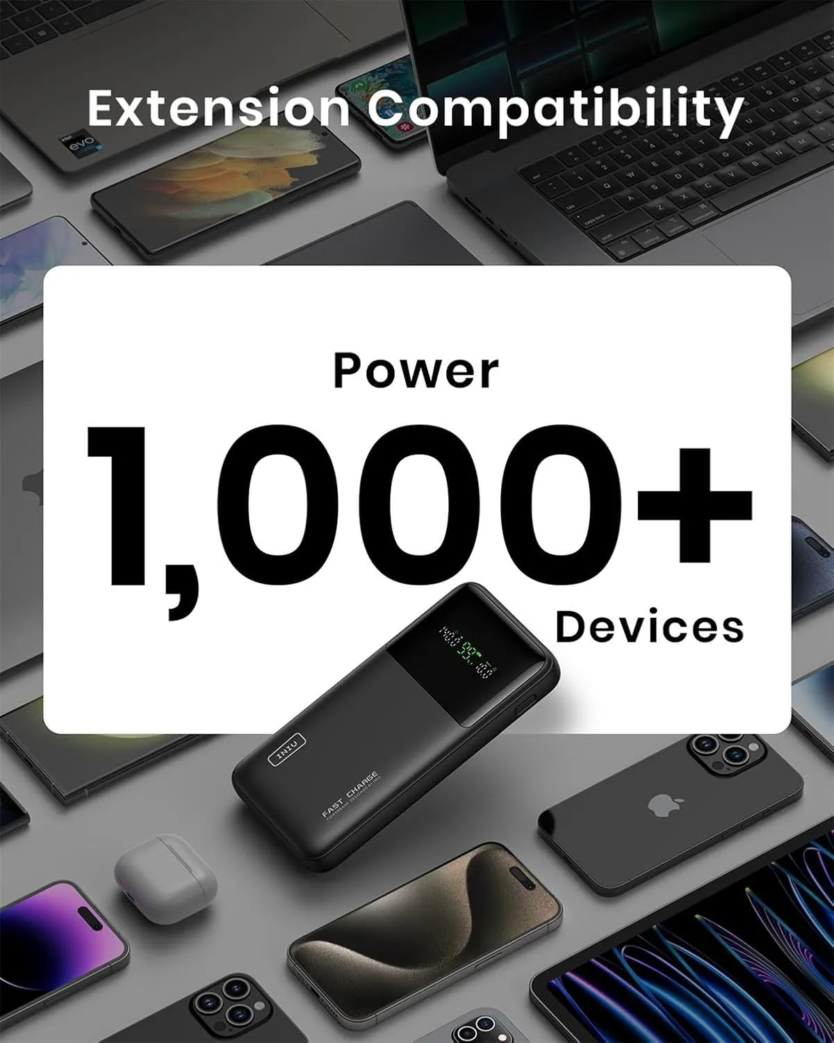 INIU 140W Power Bank, 27000mAh High Capacity Laptop Portable Charger, USB C in&Out Tablet Powerbank, Digital Display Phone Charger, Travel Charger Compatible with iPhone 16, iPad, MacBook, Laptop etc.