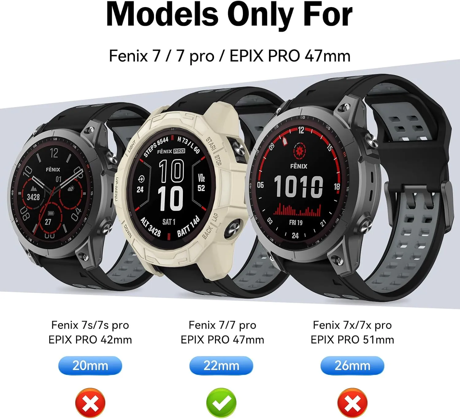 ISABAKE Case Cover Compatible with Garmin Fenix 7/Fenix 7 Pro/EPIX Pro 47mm, Soft Anti Drop Replacement Protective Cases Smart Watch Accessories
