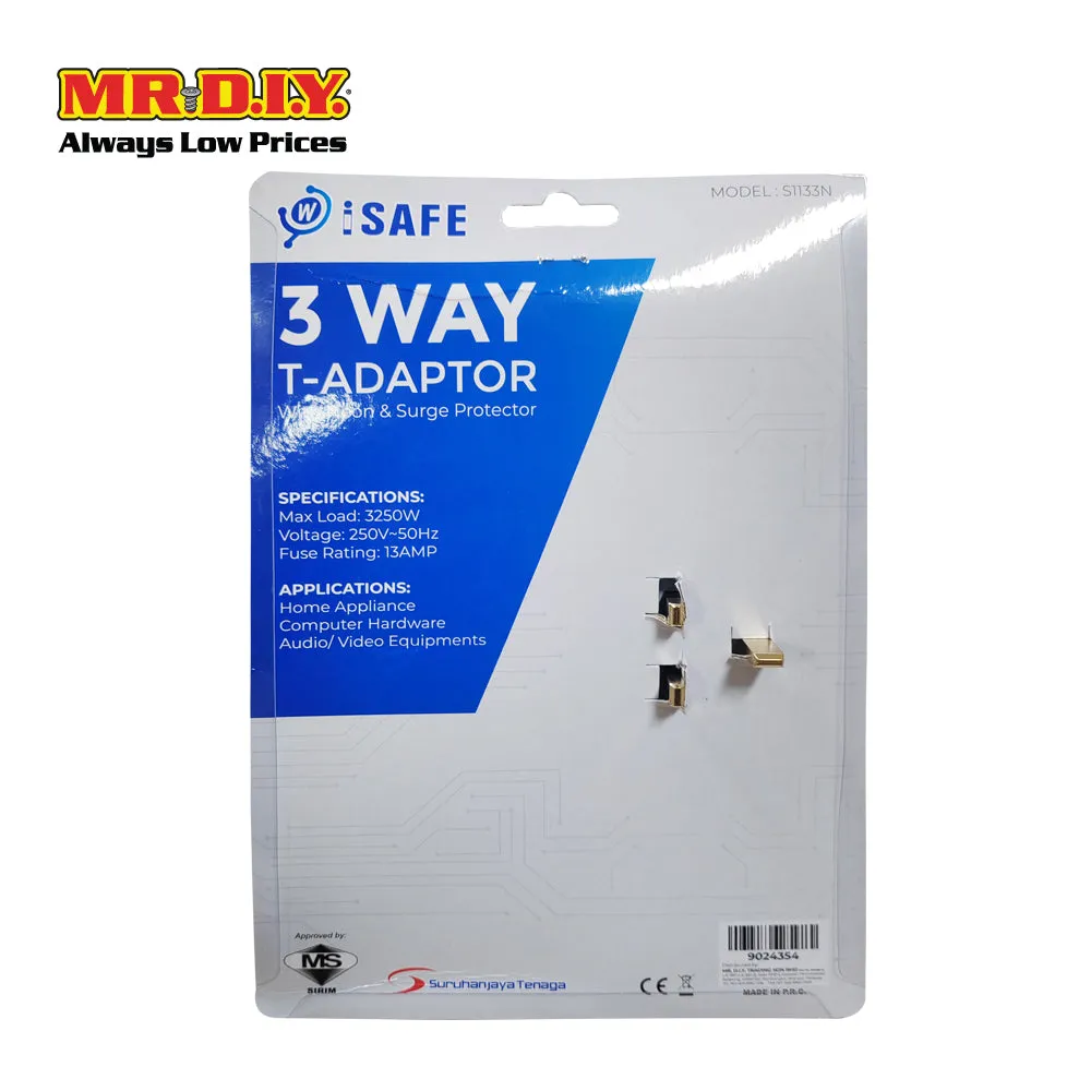 ISafe 3-Way T-Adaptor