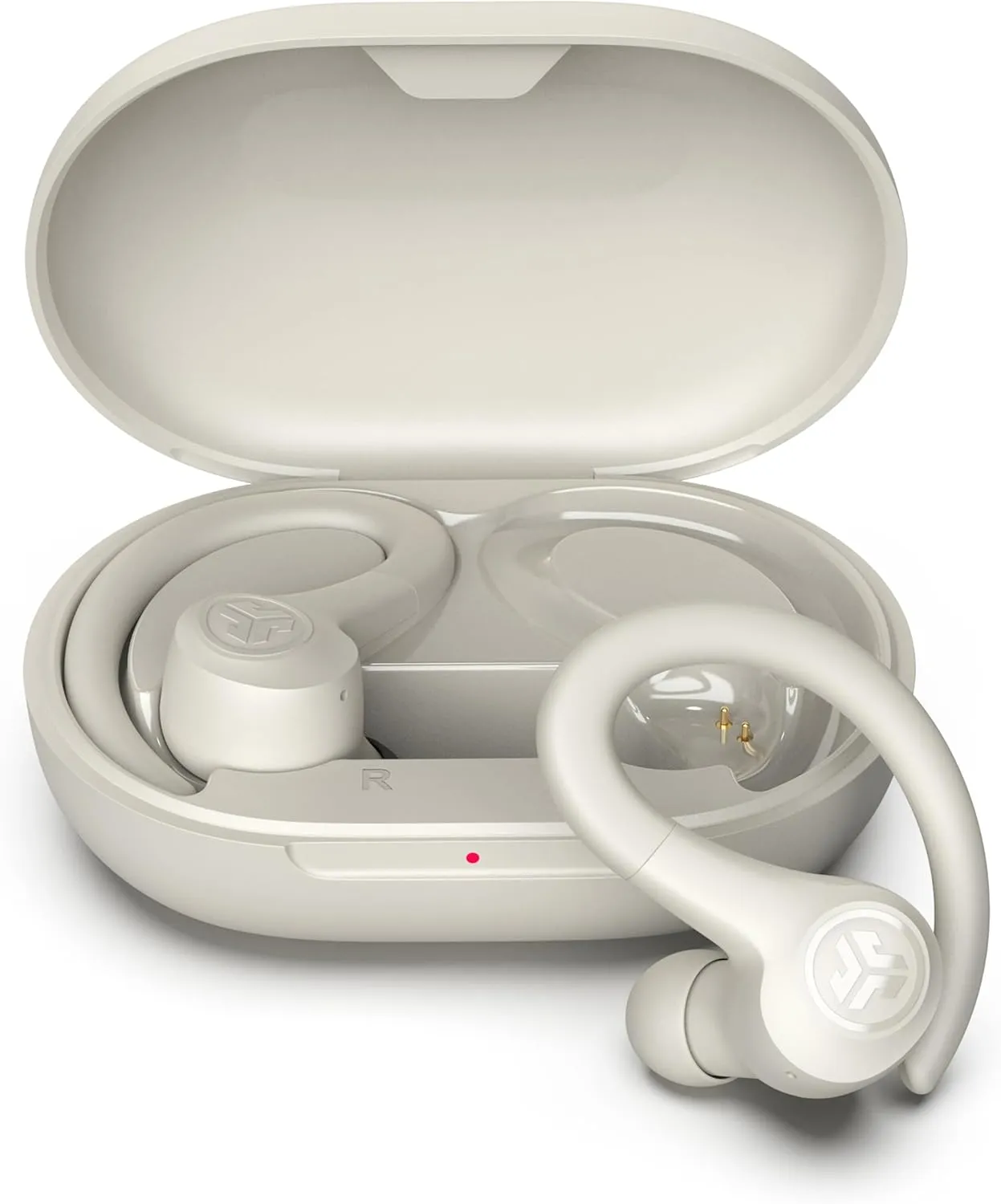 JLab Go Sport  Wireless Workout Earbuds Featuring C3 Clear Calling, Secure Earhook Sport Design, 35  Hour Bluetooth Playtime, and 3 EQ Sound Settings (Sand)
