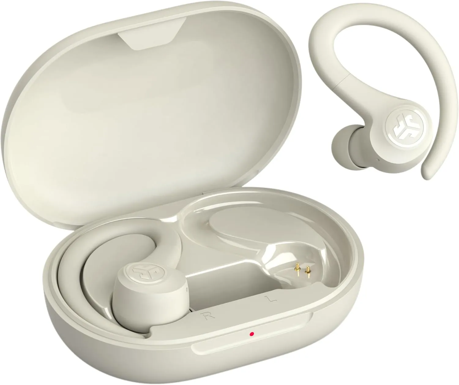 JLab Go Sport  Wireless Workout Earbuds Featuring C3 Clear Calling, Secure Earhook Sport Design, 35  Hour Bluetooth Playtime, and 3 EQ Sound Settings (Sand)