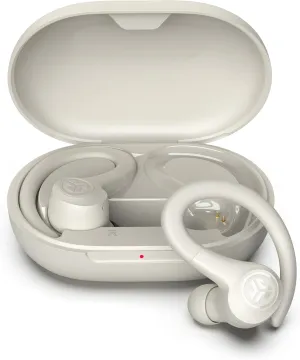 JLab Go Sport  Wireless Workout Earbuds Featuring C3 Clear Calling, Secure Earhook Sport Design, 35  Hour Bluetooth Playtime, and 3 EQ Sound Settings (Sand)