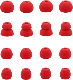 JNSA Red Eartips Earbuds Buds Tips for Beats BeatsX & UrBeats3 Earphones, 8 Pairs with 4 Size Options,Ear Tips for Beats X Red