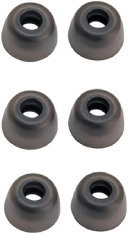 JNSA Replacement Eartip Ear Buds Tips for Jabra Elite Active 65t /Jabra Elite 65t / Samsung Galaxy Buds,[Fit in The Case] Fit & Comfortable, 3 Paris, [Small Size][Gray Black][DZ3PS]
