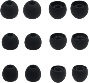 JNSA Silicone Earbuds Ear Tips Covers Gels for Sony MDR Series & Sony XBA Seriese Headphone, SML 3 Size 6 Pairs Sony MDRXB50AP MDR-XB50AP Ear Buds Eartips, 6Pairs Silicone Buds Tips for Sony,Black