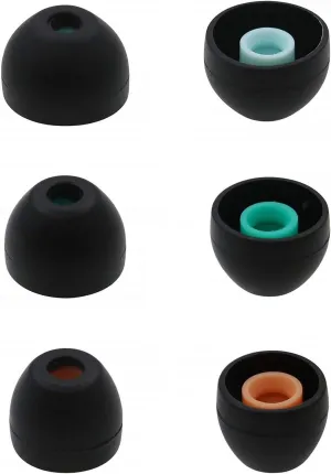 JNSA Silicone Earbuds Tips Ear Tips Replacement for Sony WF 1000xm5/1000xm4, XBA, MDR and DR Series in-Ear Earphone Headsets SML 3 Size 3 Pairs,Black