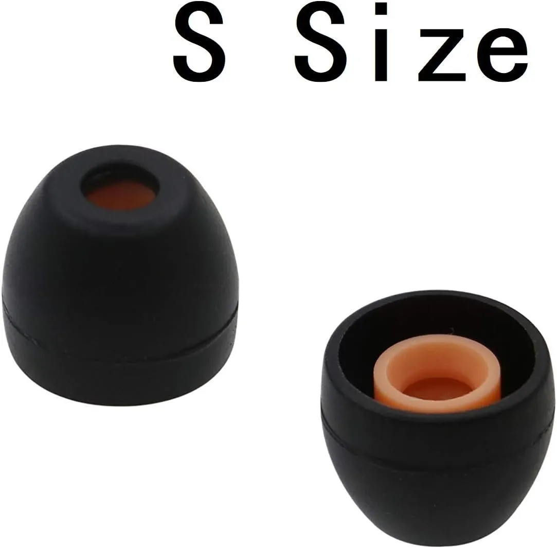 JNSA Silicone Earbuds Tips Ear Tips Replacement for Sony WF 1000xm5/1000xm4, XBA, MDR and DR Series in-Ear Earphone Headsets SML 3 Size 3 Pairs,Black