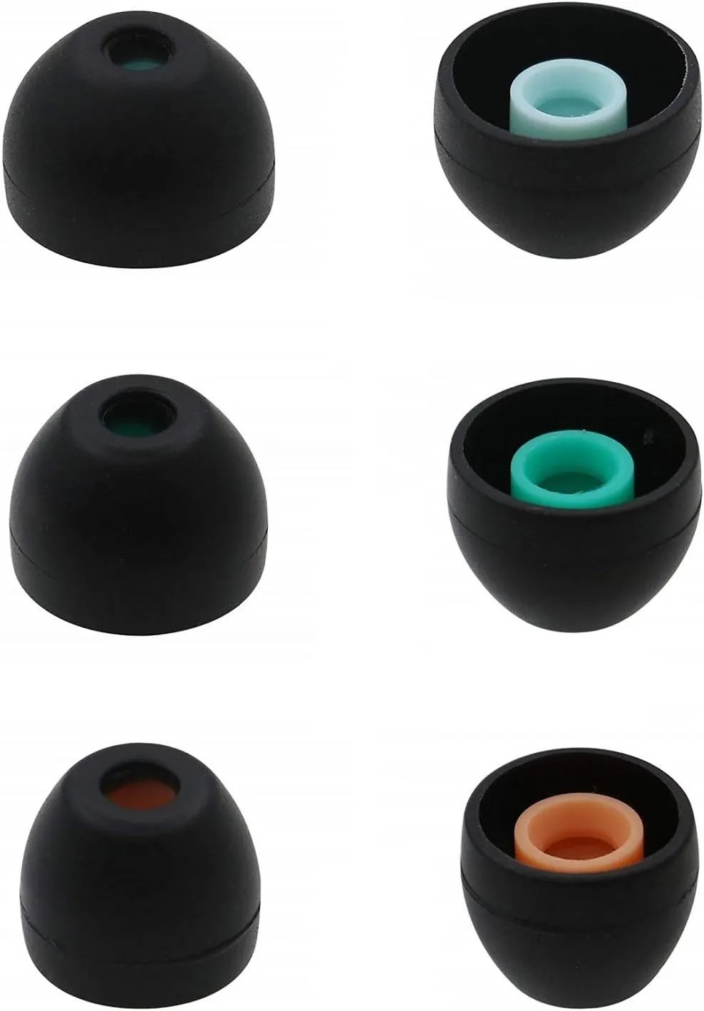 JNSA Silicone Earbuds Tips Ear Tips Replacement for Sony WF 1000xm5/1000xm4, XBA, MDR and DR Series in-Ear Earphone Headsets SML 3 Size 3 Pairs,Black