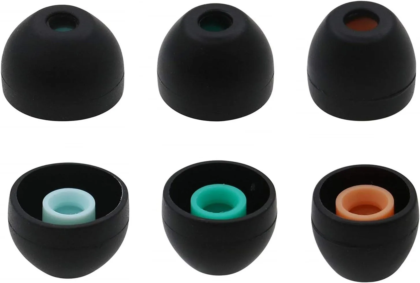 JNSA Silicone Earbuds Tips Ear Tips Replacement for Sony WF 1000xm5/1000xm4, XBA, MDR and DR Series in-Ear Earphone Headsets SML 3 Size 3 Pairs,Black