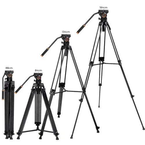 K&F Core-Director Video Tripod with 75mm Bowl and Fluid Head