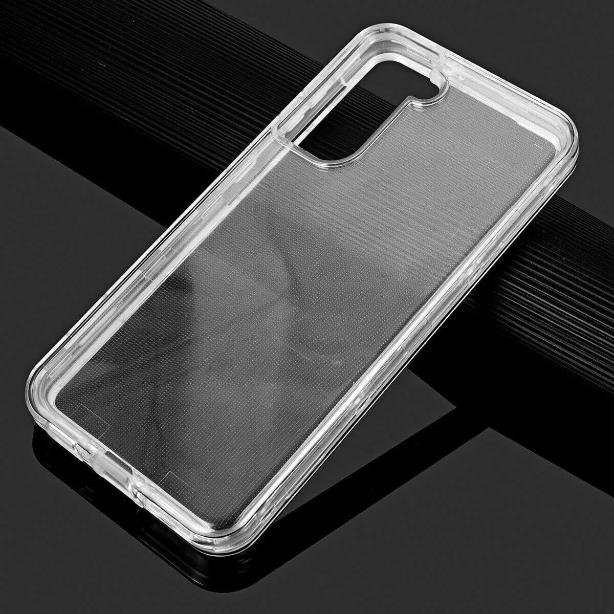 KIOMY Clear Case for Samsung Galaxy S21 FE 5G Shockproof Bumper Protective Full Body Case, Hard Shell   Flexible TPU Bumper, 3 Layers in 1 with 2 Packs Tempered Glass Screen Protectors