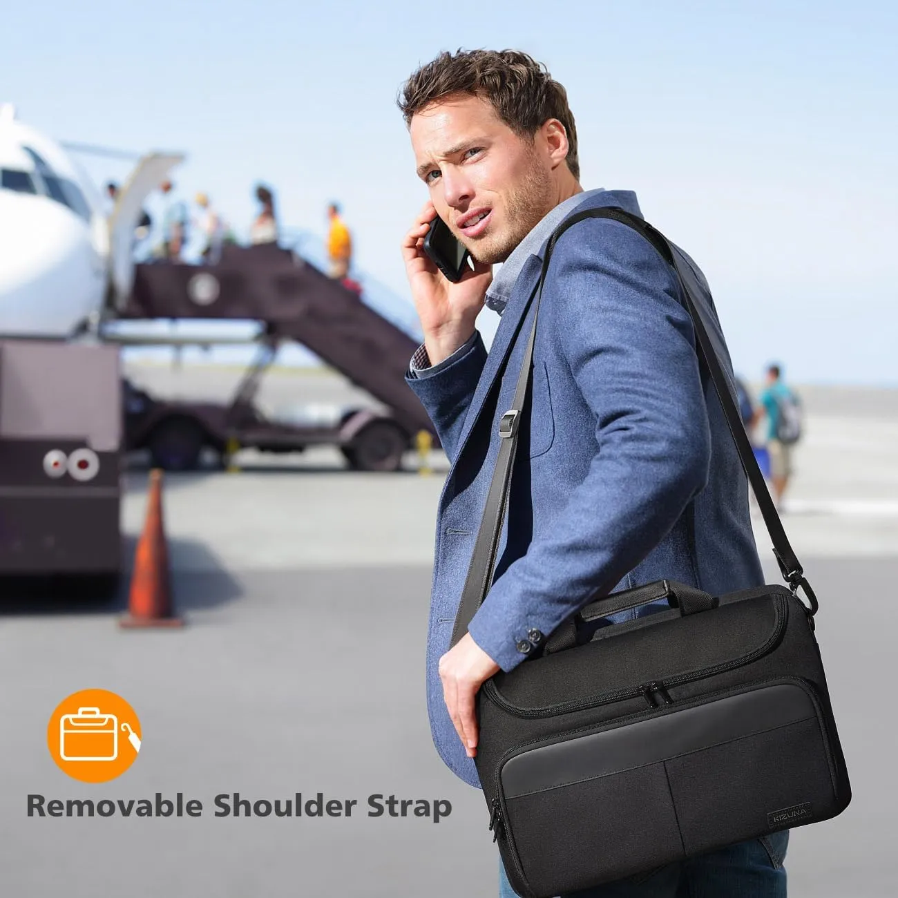 KIZUNA Laptop Bag Case 13 Inch Computer Shoulder Sleeve for 13.6" New MacBook Air M2/MacBook Pro 14 M2 Pro M1 MAX/14 Lenovo ThinkPad X1 Carbon/Yoga C740 S740 C930/IdeaPad Flex 5i/Dell, Black