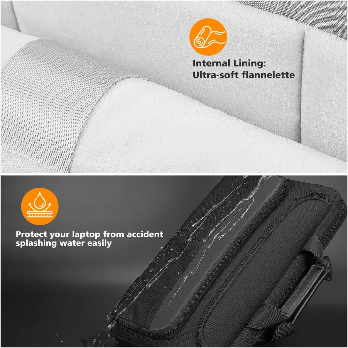 KIZUNA Laptop Bag Case 13 Inch Computer Shoulder Sleeve for 13.6" New MacBook Air M2/MacBook Pro 14 M2 Pro M1 MAX/14 Lenovo ThinkPad X1 Carbon/Yoga C740 S740 C930/IdeaPad Flex 5i/Dell, Black