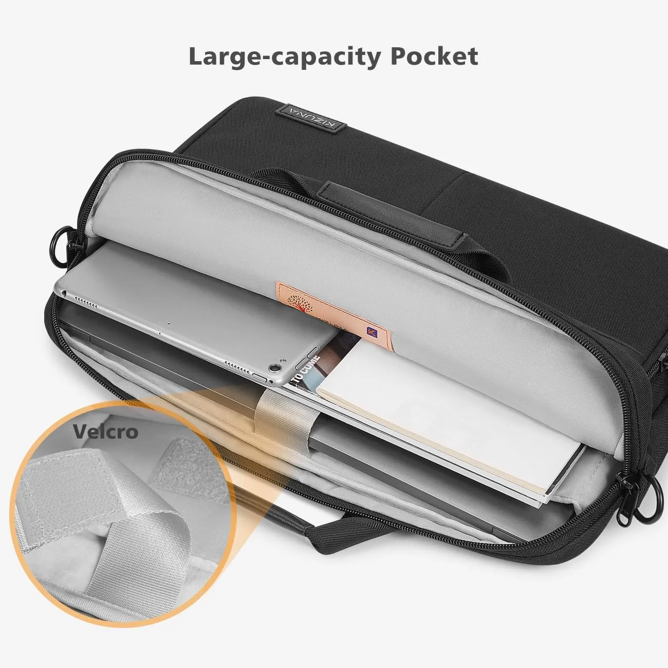 KIZUNA Laptop Bag Case 13 Inch Computer Shoulder Sleeve for 13.6" New MacBook Air M2/MacBook Pro 14 M2 Pro M1 MAX/14 Lenovo ThinkPad X1 Carbon/Yoga C740 S740 C930/IdeaPad Flex 5i/Dell, Black