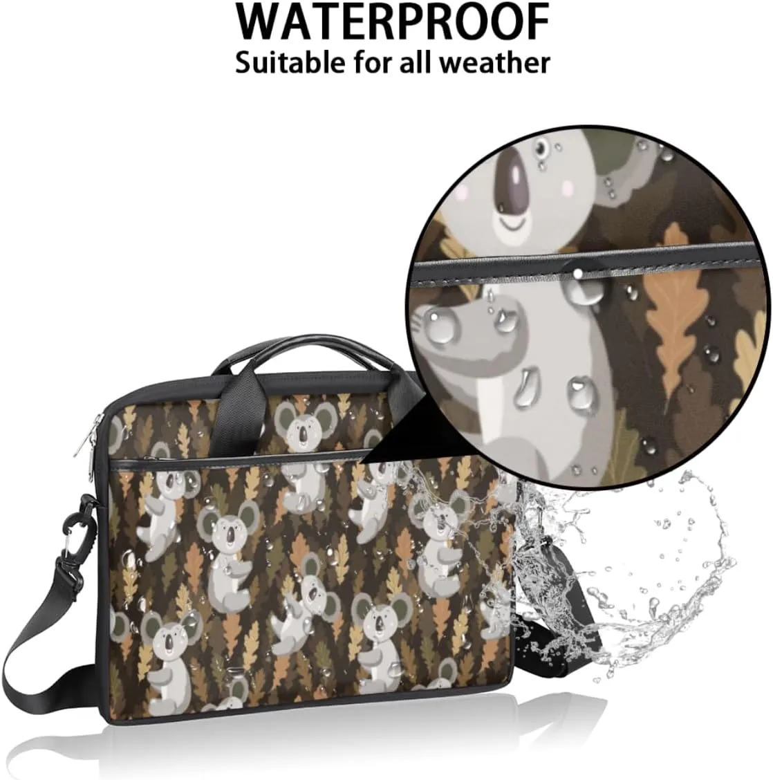 Laptop Bag Case Shoulder Messenger Carrying Bag 13 14 15 Inch Waterproof Computer Sleeve Cover