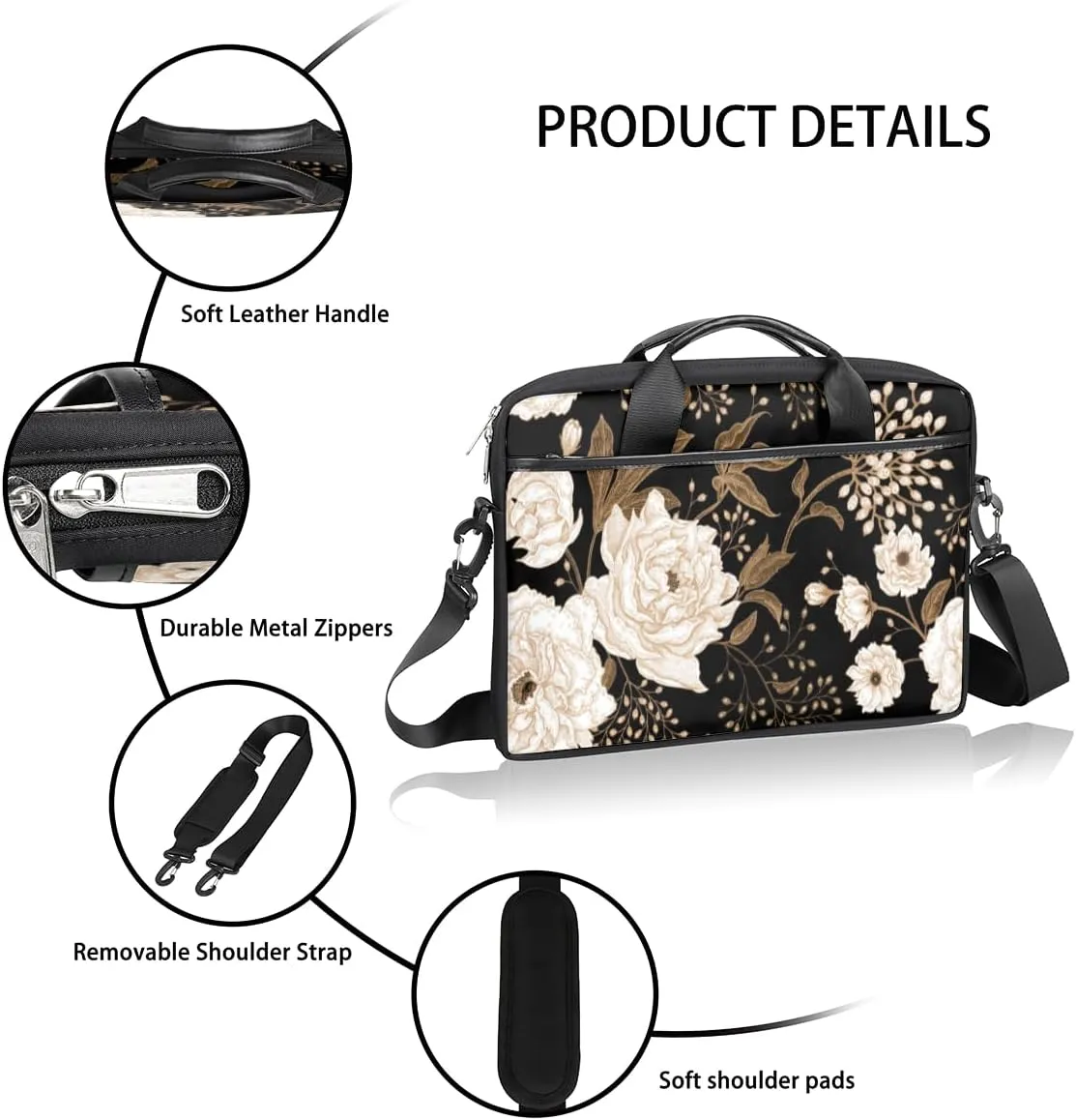 Laptop Bag Case Shoulder Messenger Carrying Bag 13 14 15 Inch Waterproof Computer Sleeve Cover
