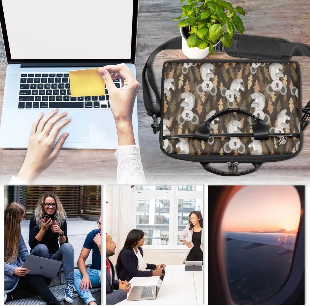 Laptop Bag Case Shoulder Messenger Carrying Bag 13 14 15 Inch Waterproof Computer Sleeve Cover
