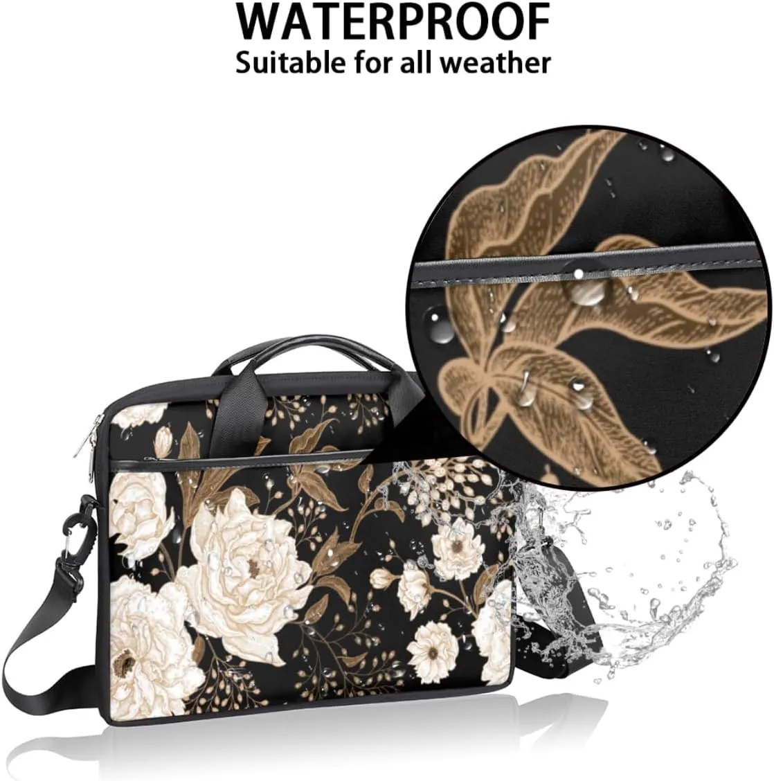 Laptop Bag Case Shoulder Messenger Carrying Bag 13 14 15 Inch Waterproof Computer Sleeve Cover