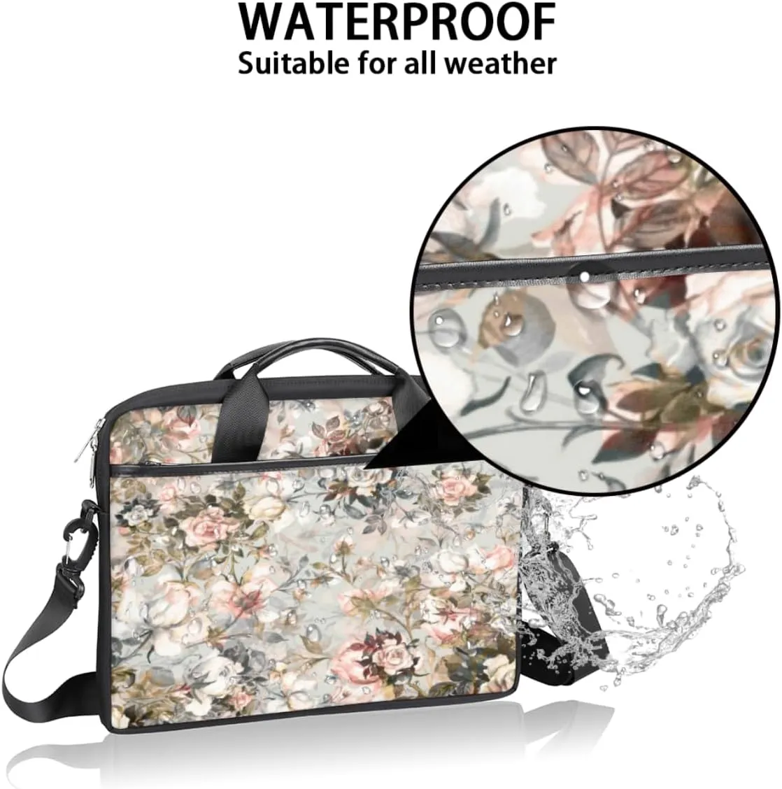 Laptop Bag Case Shoulder Messenger Carrying Bag 13 14 15 Inch Waterproof Computer Sleeve Cover