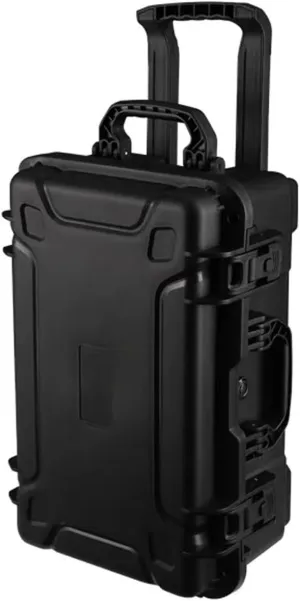Large Hard Case with Foam, Portable Rolling Hard Case with Wheels, Waterproof Shockproof Dustproof, Suitable for Cameras, Lenses, Camcorder, Instrument, Telescopes (14" L x 10" W x 22" H)