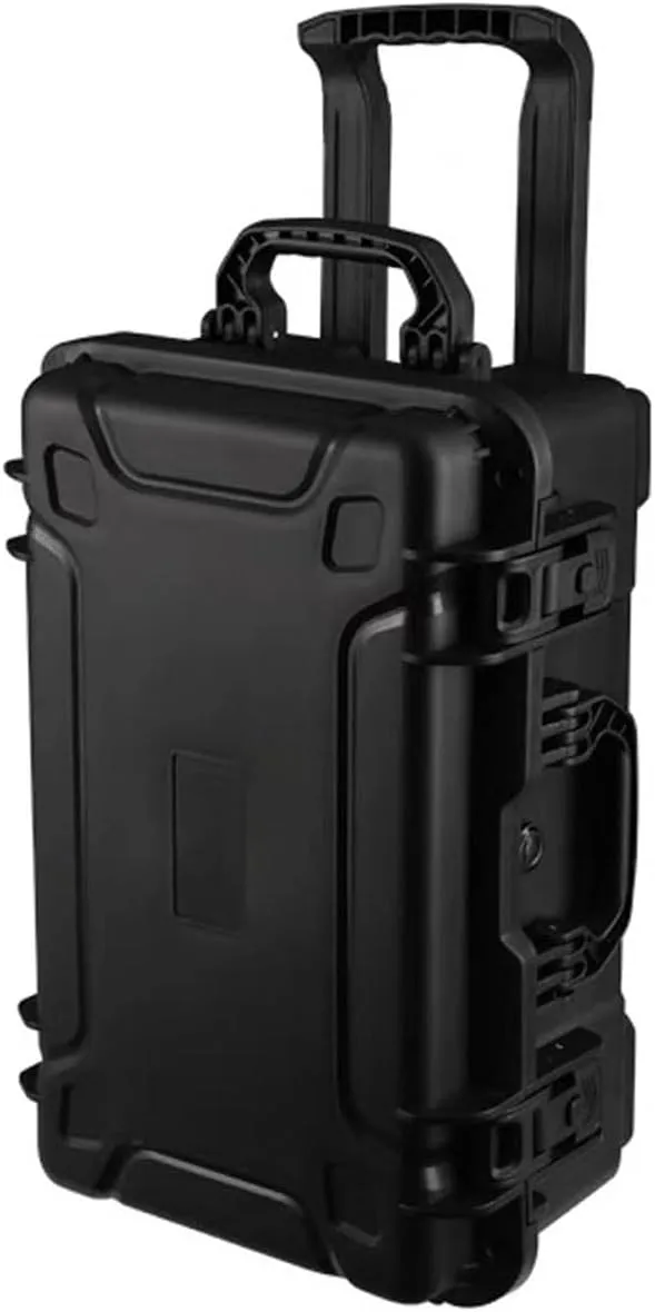 Large Hard Case with Foam, Portable Rolling Hard Case with Wheels, Waterproof Shockproof Dustproof, Suitable for Cameras, Lenses, Camcorder, Instrument, Telescopes (14" L x 10" W x 22" H)