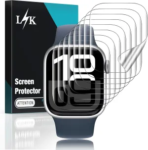 LK 8 Pack for Apple Watch Series 10 Screen Protector 46mm- Self-Healing TPU Screen Protector, Anti Scratch 0 Bubble, HD Touch Sensitive, Upgrade Flexible Film for iWatch S10 46mm