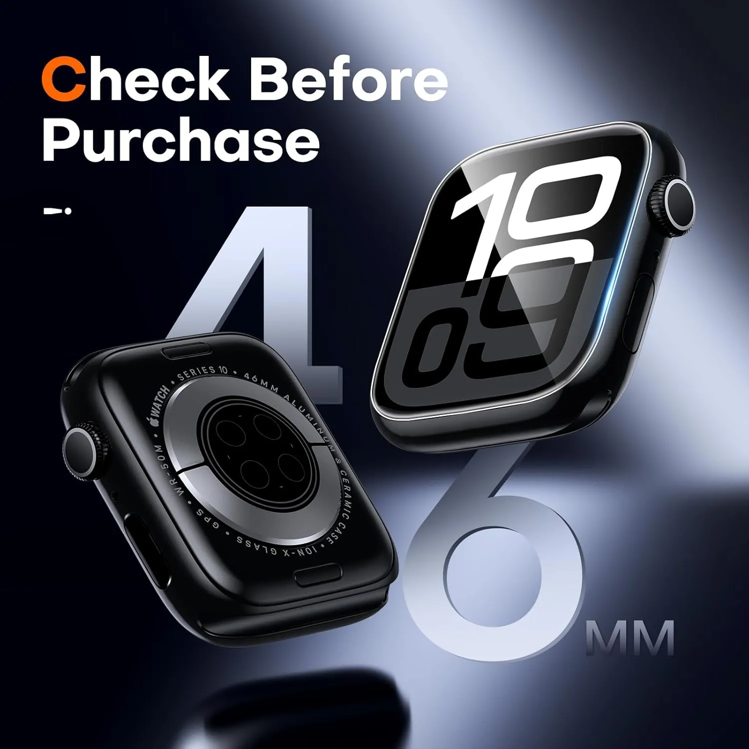 LK 8 Pack for Apple Watch Series 10 Screen Protector 46mm- Self-Healing TPU Screen Protector, Anti Scratch 0 Bubble, HD Touch Sensitive, Upgrade Flexible Film for iWatch S10 46mm