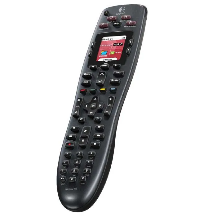 Logitech Harmony 700 Universal Rechargeable Remote with Color Screen in Black