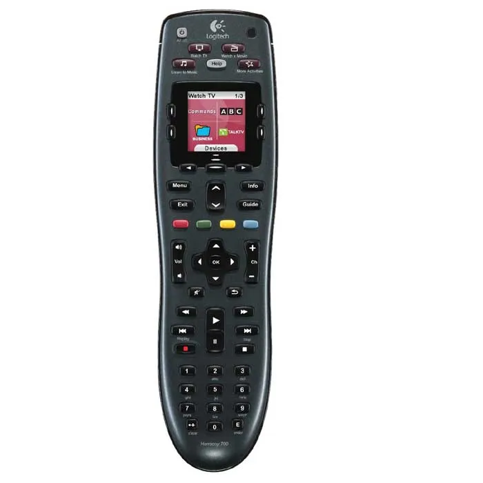 Logitech Harmony 700 Universal Rechargeable Remote with Color Screen in Black