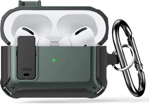 Lopnord Shockproof Protective Case for AirPods Pro 2019/2022, Full-body Protection, Convenient Charging, Portable Carabiner, Stylish Design