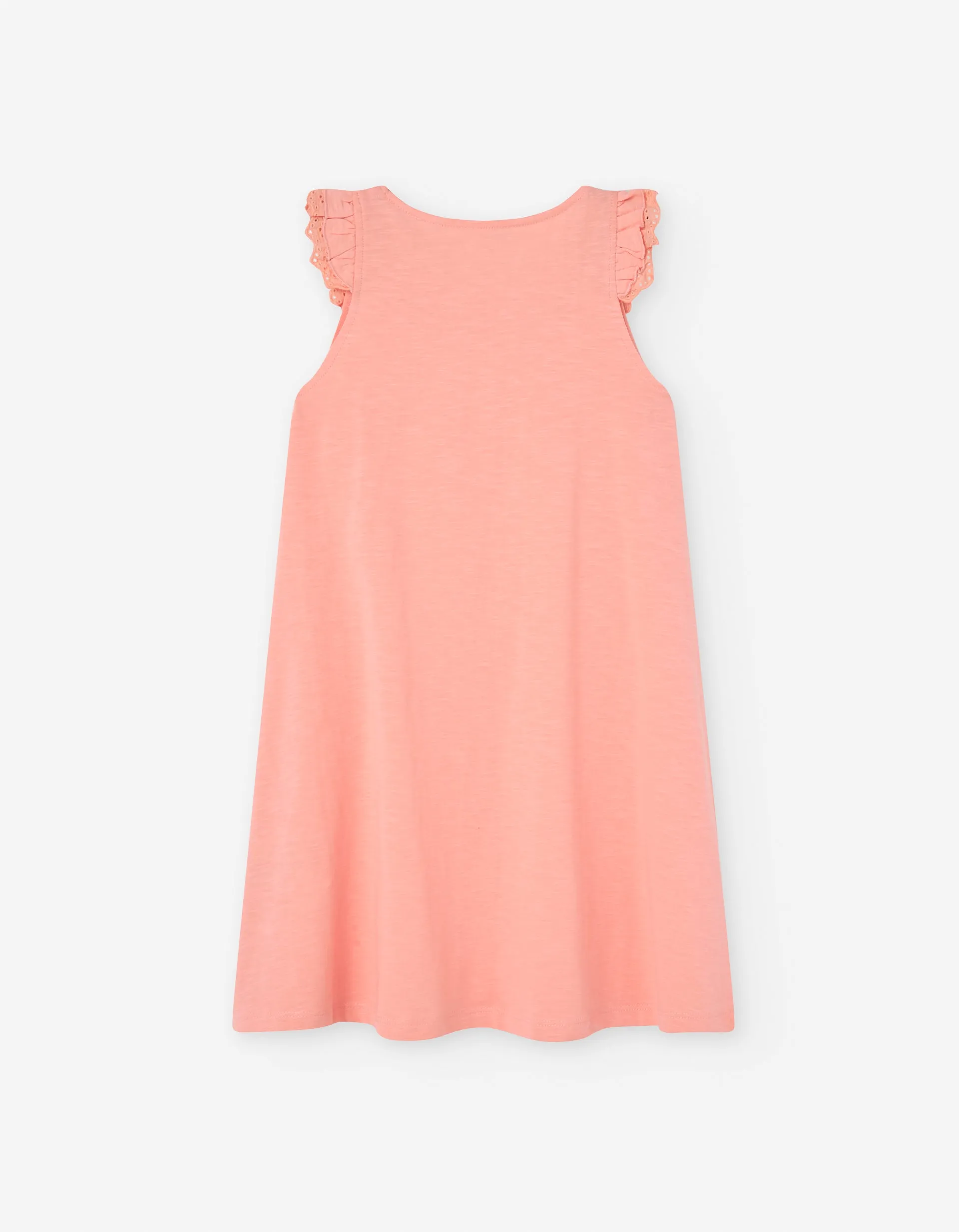LOSAN ALLOVER EYELET FLUTTER SLEEVE JUMPER