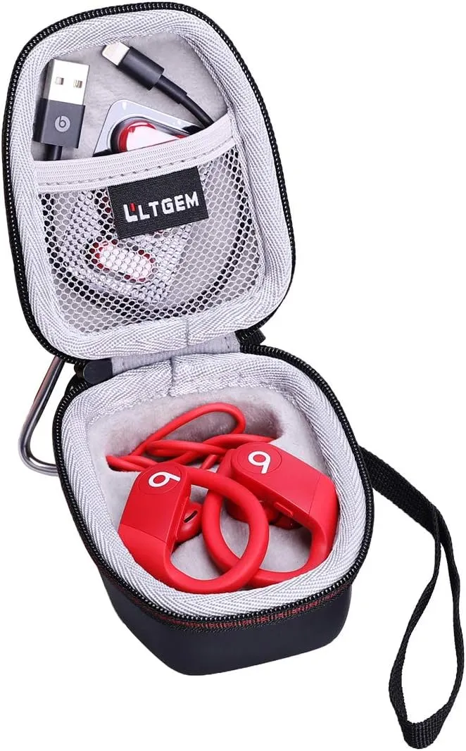 LTGEM Case Compatible with Powerbeats High-Performance MWNV2LL/A Powerbeats3 MRQ92 Earphones, Black