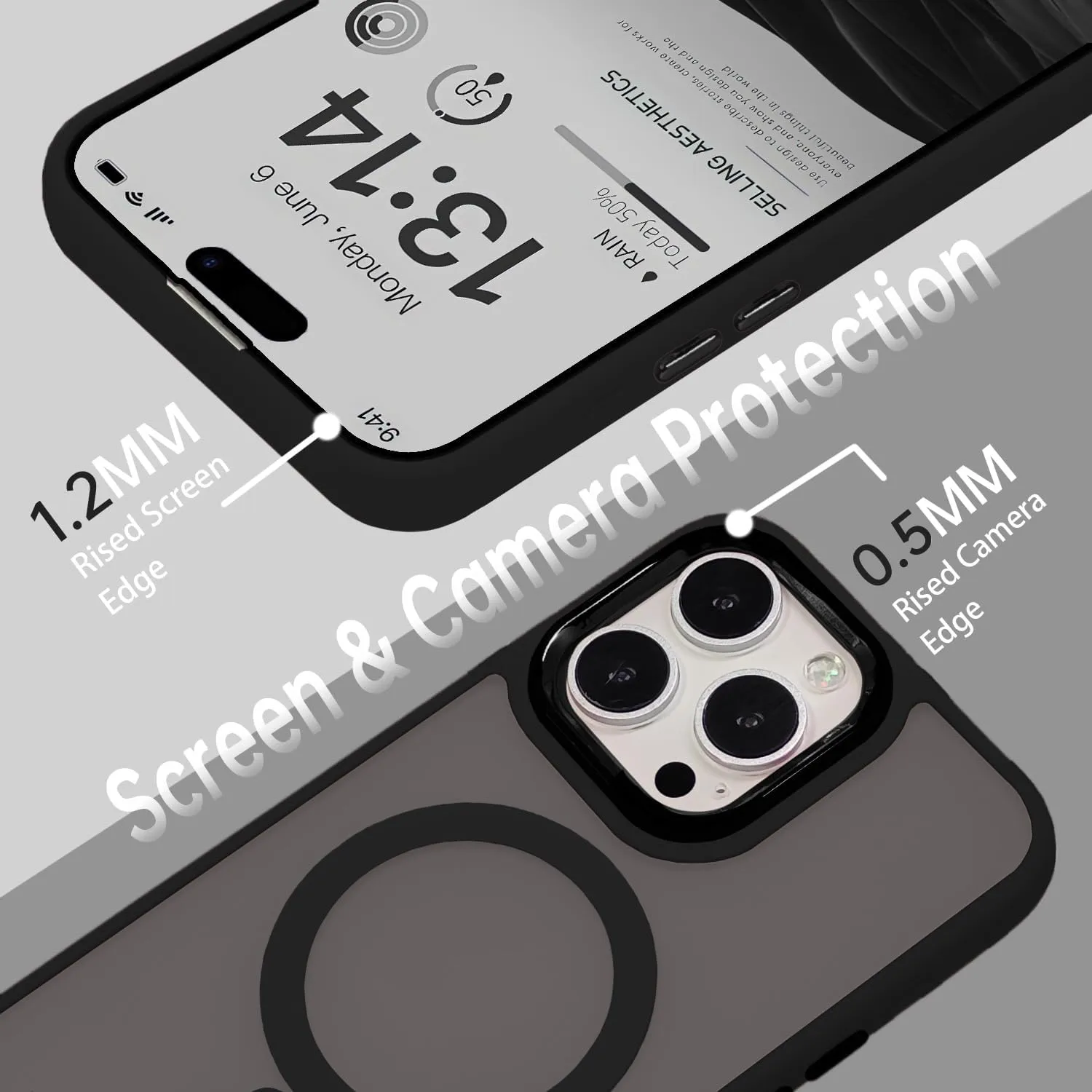 Magnetic Case for iPhone 11 [MagSafe Compatible] - Translucent Matte Slim Thin Shockproof Protective Cover for Women, Men, and Girls, Compatible with iPhone 11, Black