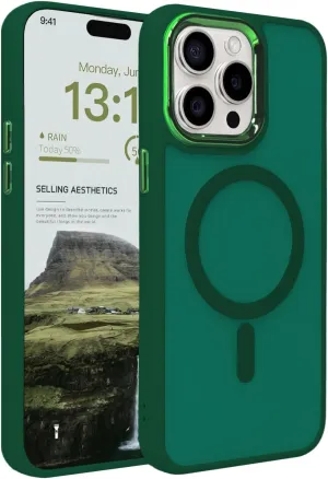 Magnetic Case for iPhone 11 [MagSafe Compatible] - Translucent Matte Slim Thin Shockproof Protective Cover for Women, Men, and Girls, Compatible with iPhone 11, Green